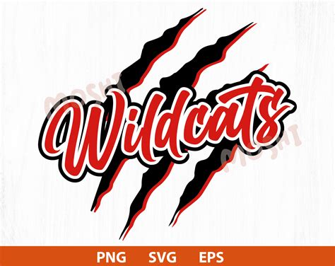 Wildcats Red Claw PNG SVG Sublimation File paw claw scratch design for ...