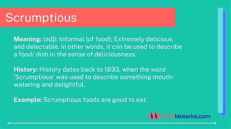 Word – Scrumptious | IELTSMaterial.com