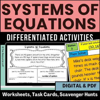 Image result for Solve a System of Equations Using Substitution Word Problems