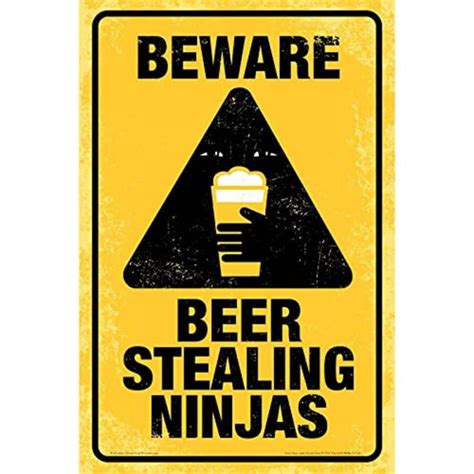 Bcreative Beware Beer Steeling Ninja's (Officially Licensed) Poster ...