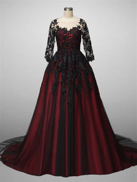 Red And Black Wedding Dress
