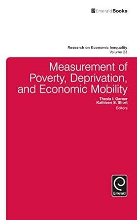Buy Measurement of Poverty, Deprivation, and Economic Mobility Book ...