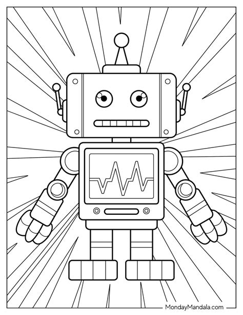 Robot Coloring Page Sheet