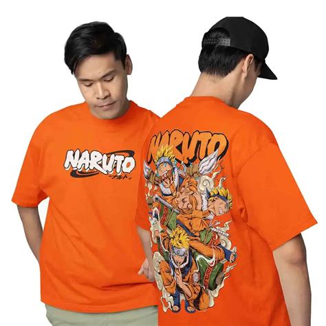 Cloroot Naruto Orange Oversized T-Shirt for Men | 240 GSM Cotton ...