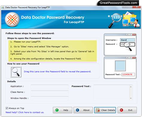 Password Recovery Software For LeapFTP retrieves password From LeapFTP ...