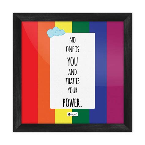Indigifts LGBT Motivational Quote Poster Frame (Synthetic Wood; 6x6 ...