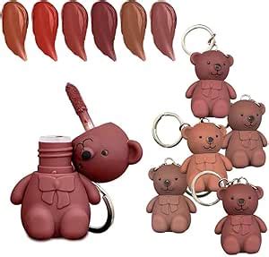 Buy Cute 2in1 Matte Teddy Bear Keychain Lipstick | Long Lasting, Non ...