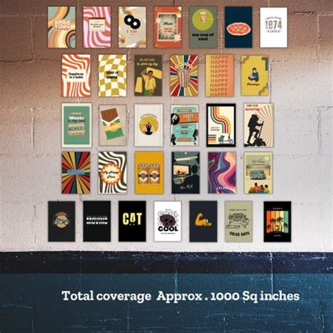 Vintage Inspired Retro Posters – 32 Set – 6x4” – Made from Premium ...