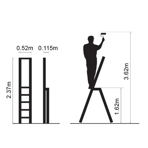 Aluminijumske merdevine 8 gazišta DrAbest 6652 | Volim svoj dom