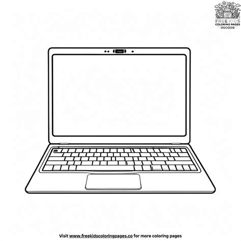 Laptop Coloring Page 的图像结果