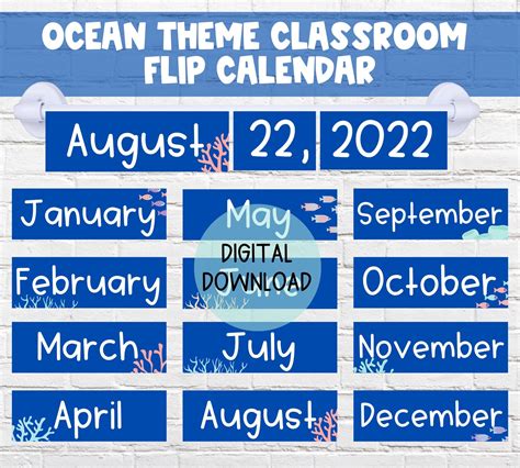 Magnetic Curtain Rod Flip Calendar Classroom at Eric Jasper blog