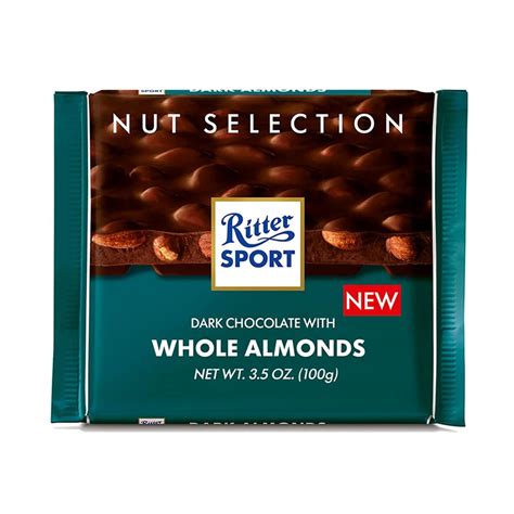 Ritter Sport Dark Chocolate Whole Almonds 100g , Ritter Sport ...