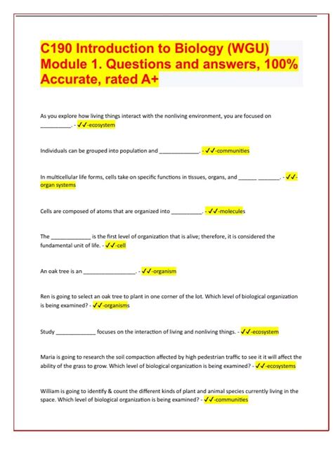 Image result for WGU Biology Module 23 Study Guide