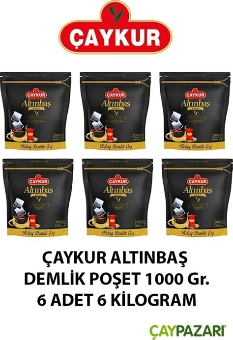 Çaykur Altınbaş Klasik Siyah Kolay Demlik Poşet Çay 6'lı 200 x 5 G - idefix