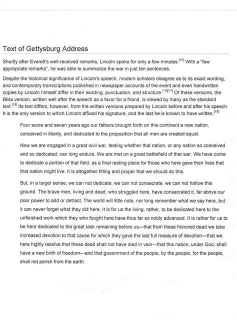 Image result for Gettysburg Address Transcript