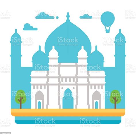Flat Design Gateway Of India Stock Illustration - Download Image Now - Architecture, Asia ...