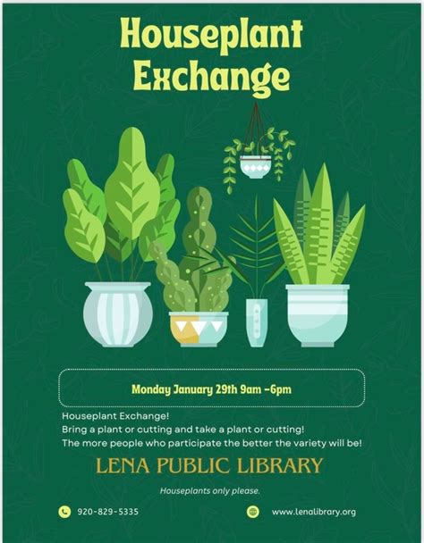 Houseplant Exchange , Lena Public Library, 29 January 2024 | AllEvents