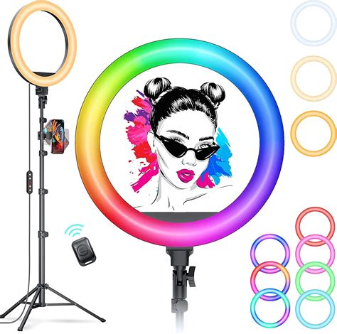 Buy 12" Selfie Ring Light with 63" Tripod Stand with Phone Holder, LED ...