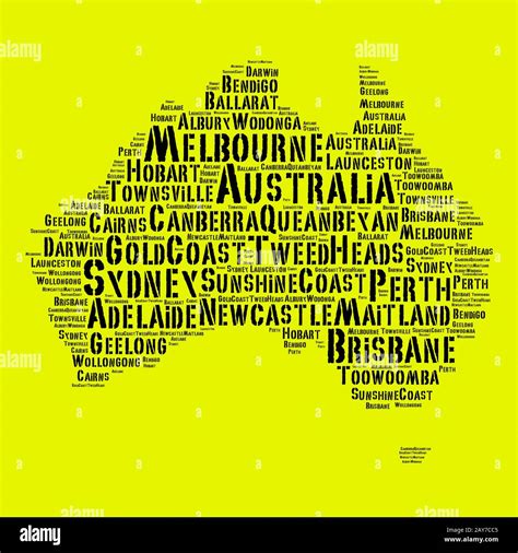 Largest cities in Australia Stock Photo - Alamy