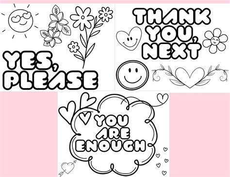 Positive Quotes Coloring Pages 的图像结果