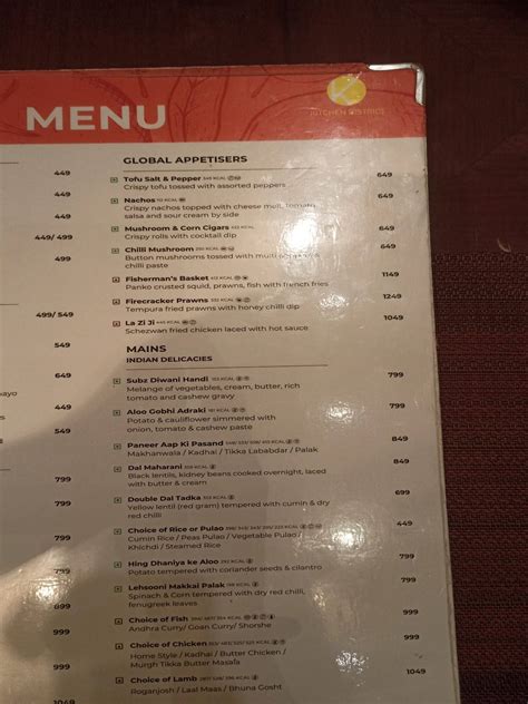 Menu at Kitchen District - Hyatt Centric Janakpuri New Delhi, New Delhi