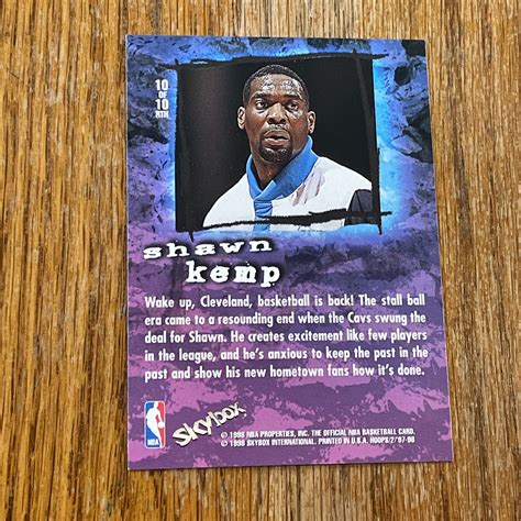 1997-98 Skybox NBA Hoops Rock the House SP Insert Shawn Kemp Card #10 ...