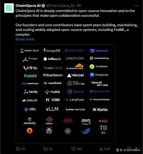 Saw this on ChainOpera AI $COAI page. Is this good for COA | -BLOCKWAVE ...