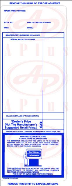 Image result for 3M Addendum Sticker