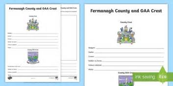 Fermanagh County and GAA Crest Worksheet / Worksheet