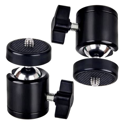 Generic 1/4 Shoe Tripod Mount Action Camera Head Ball Adapter Cradle ...