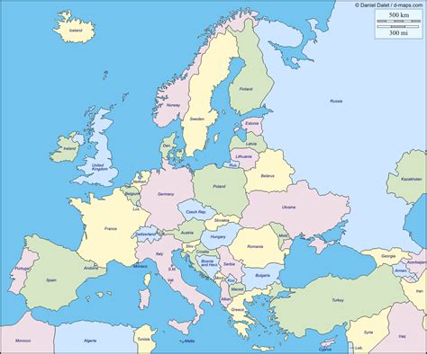 Image result for Basic Map of Europe