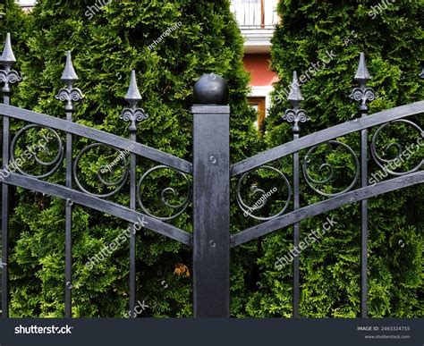 Black Metal Fence Gate Stock Photo 2463324755 | Shutterstock