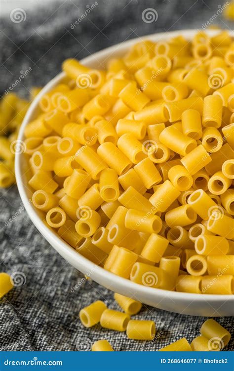 Raw Homemade Ditalini Pasta Stock Image - Image of mediterranean ...