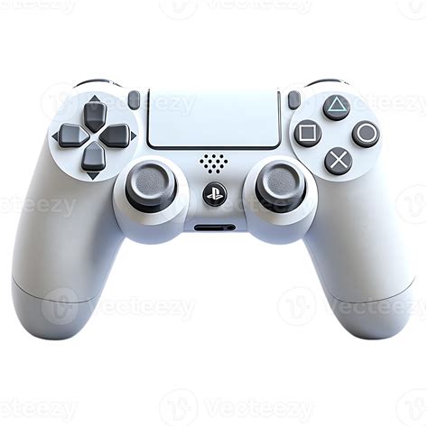 White PS4 Controller with Transparent Background, Perfect for Gaming ...