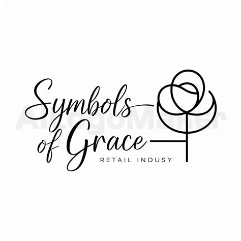LOGO Design For Symbols of Grace Minimalistic Floral Theme for Retail Brand | AI Logo Maker