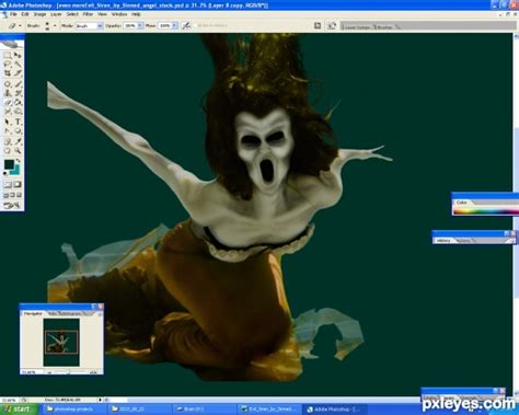 Photoshop Guide - The Making Of Evil Siren - Pxleyes.com
