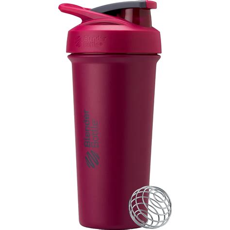 BlenderBottle Strada Sleek 25 oz Raspberry Stainless Steel Shaker ...