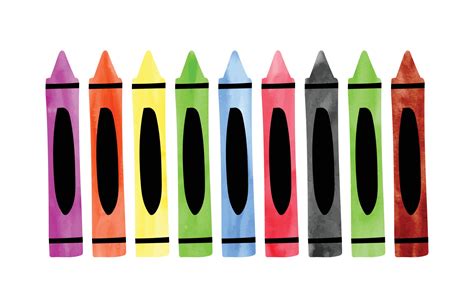 Ilustración de vector de acuarela de arco iris de crayones de colores ...
