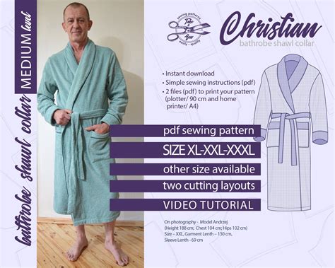 Men's Robe Pattern Making Tutorial 的图像结果