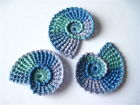 Crochet Sea Shells Applique