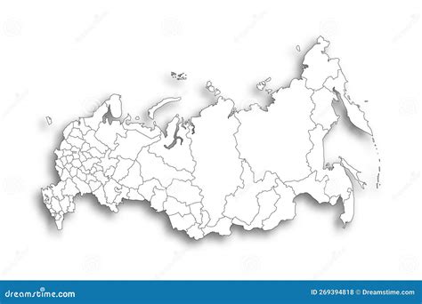 Russia - Political Map Of Federal Divisions Cartoon Vector ...