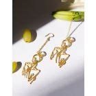 Gold Plated Handcrafted Brass Earrings