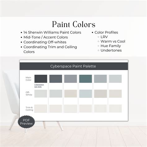 Sherwin Williams Cyberspace Paint Palette, Sherwin Williams Blue Color ...