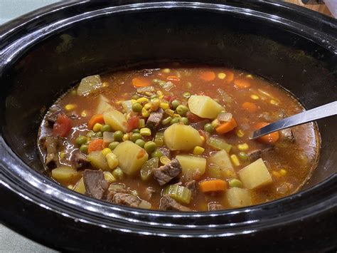 Vegetable beef soup with leftover ribeye steaks : r/slowcooking
