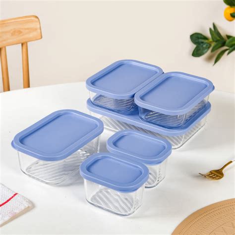 Groovo Transparent Airtight Storage Containers Set Of 6 S 310ml M 520ml ...