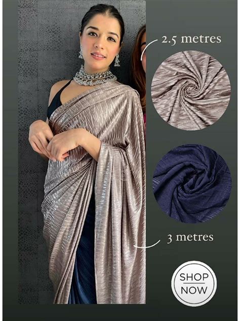 Navy Blue & Mauve Half & Half Pleated Saree – Tirumala Designers