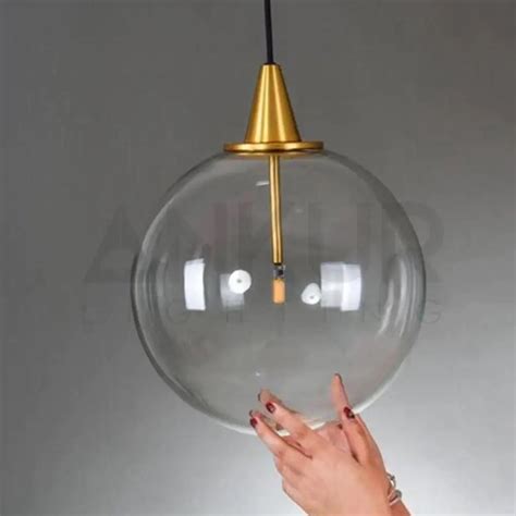 ANKUR HAVANA CLEAR GLASS CONE TRIM GLOBE HANGING LIGHT at the lowest ...
