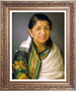 HitechMart Indian playback singer Mrs. Lata Mageshkar Religious Frame ...