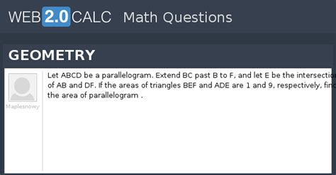 View question - GEOMETRY