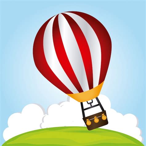 Conception de montgolfière | Vecteur Premium
